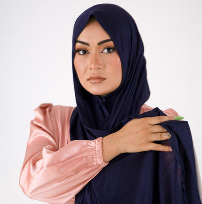 Premium Jersey Hijab — Navy