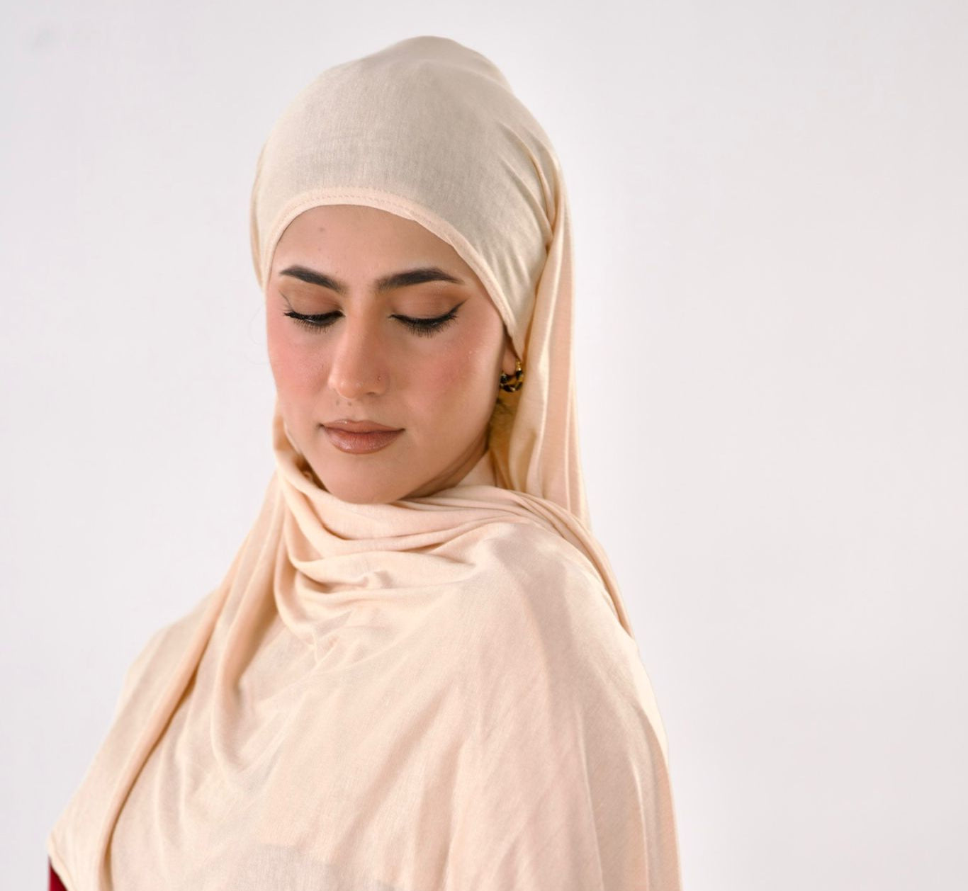 Premium Jersey Hijab — Nude