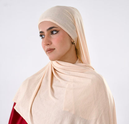 Premium Jersey Hijab — Nude