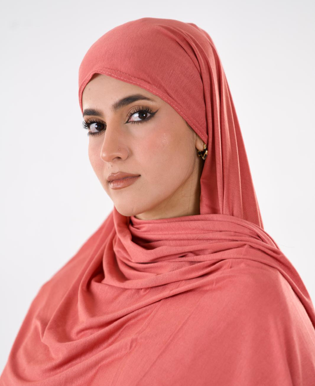 Premium Jersey Hijab — Peach