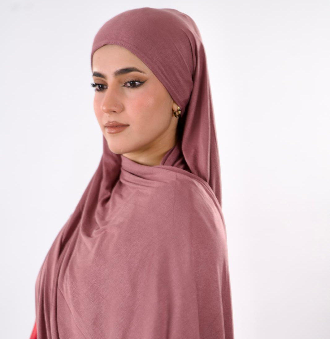 Premium Jersey Hijab — Plum