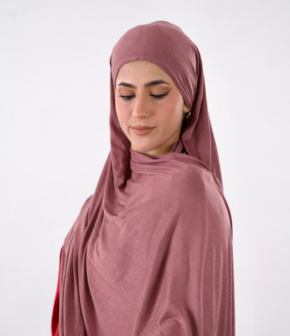 Premium Jersey Hijab — Plum