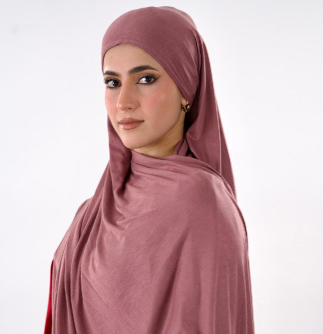 Premium Jersey Hijab — Plum