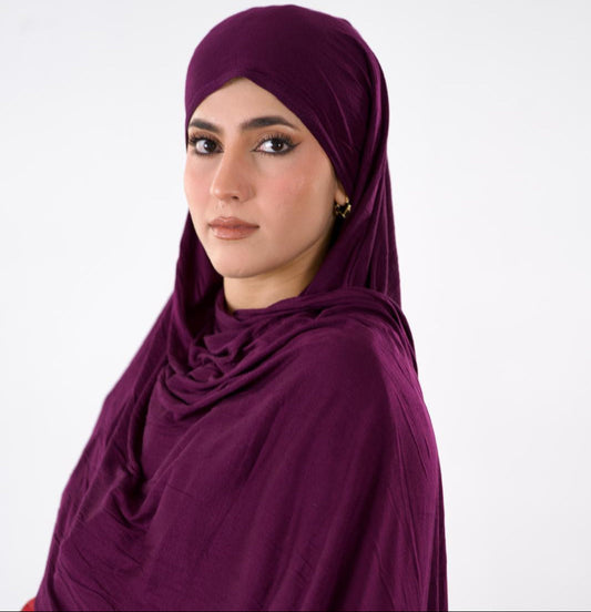 Premium Jersey Hijab — Purple