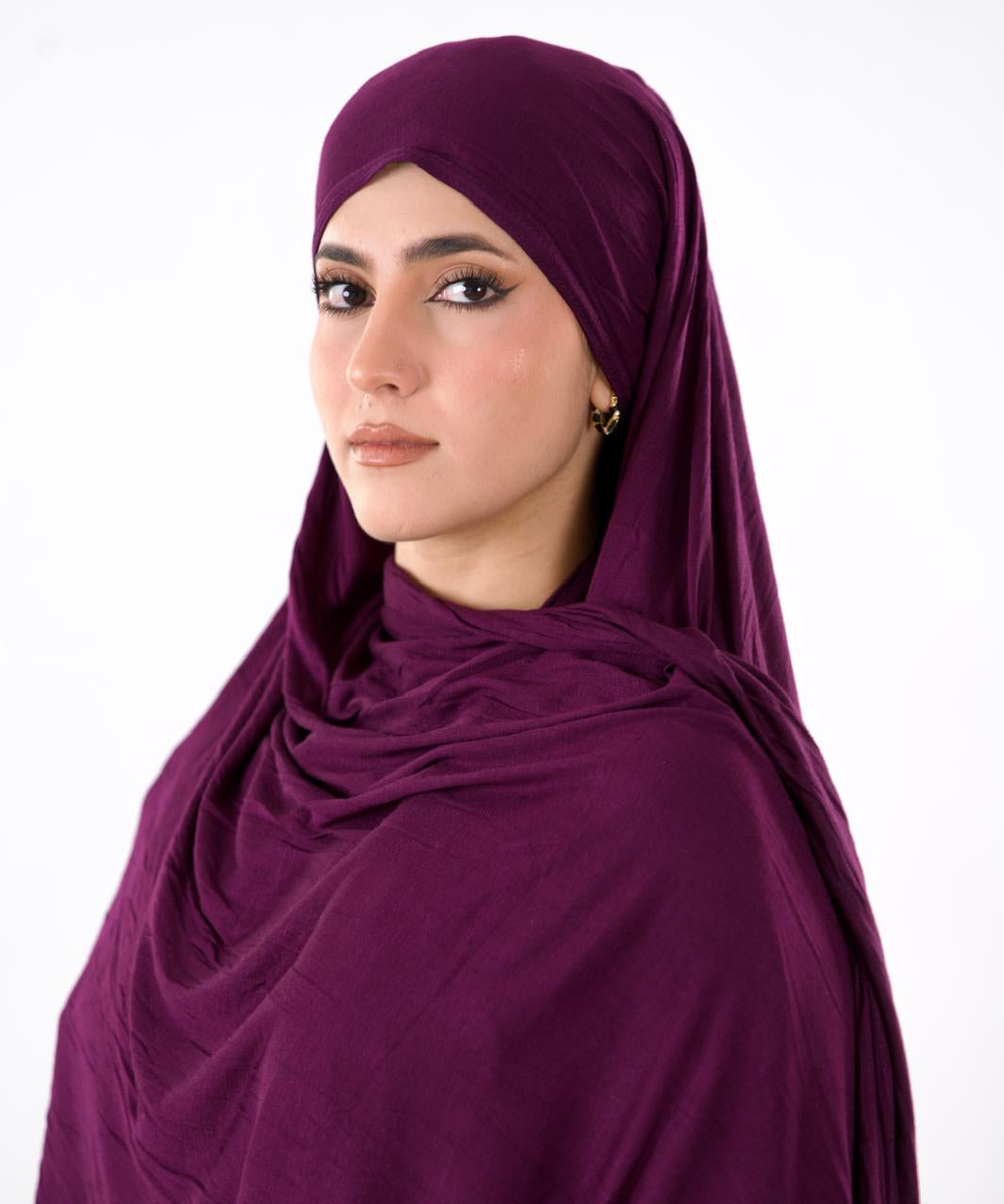 Premium Jersey Hijab — Purple