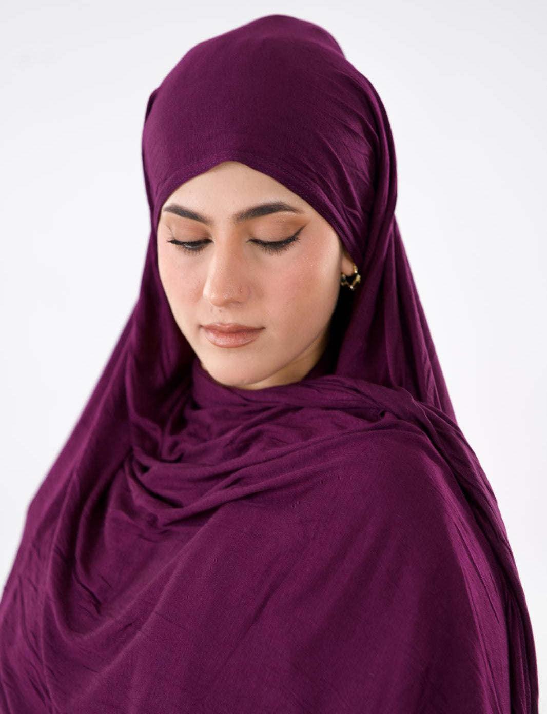 Premium Jersey Hijab — Purple