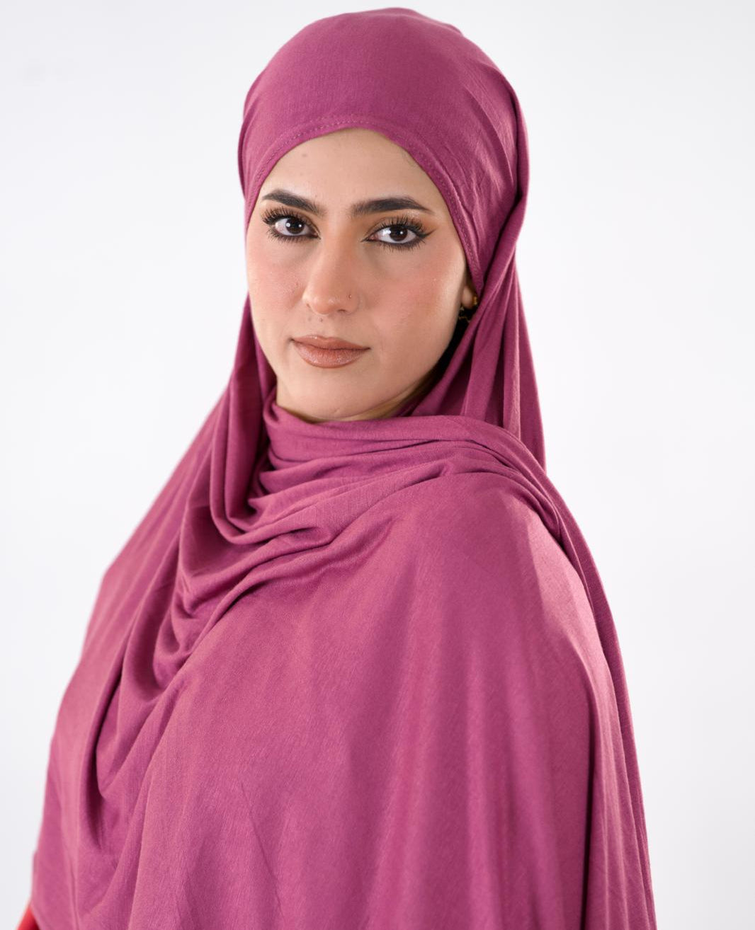 Premium Jersey Hijab — Rose Pink