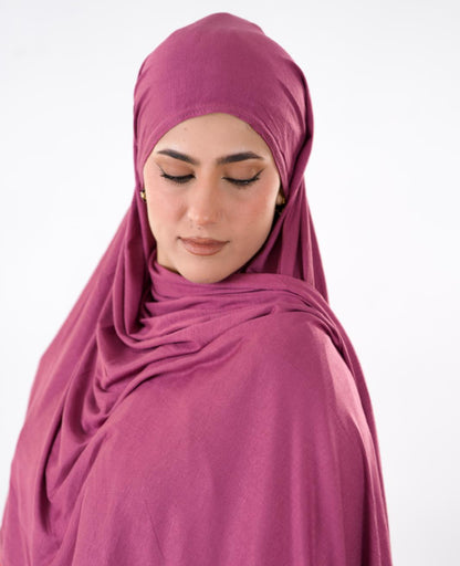 Premium Jersey Hijab — Rose Pink