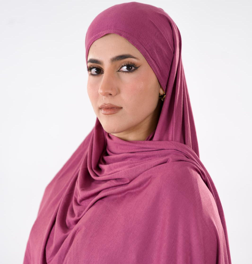 Premium Jersey Hijab — Rose Pink