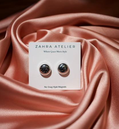 Ultra-Strong No-Snag Hijab Magnets — Metallic Silver