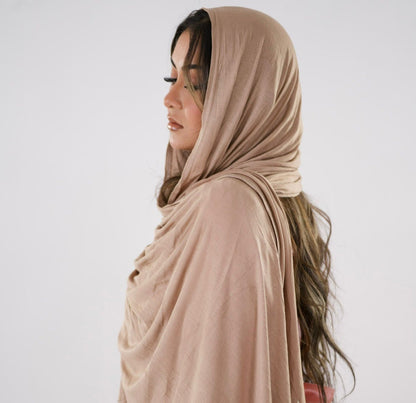 Premium Jersey Hijab — Brittle Toffee