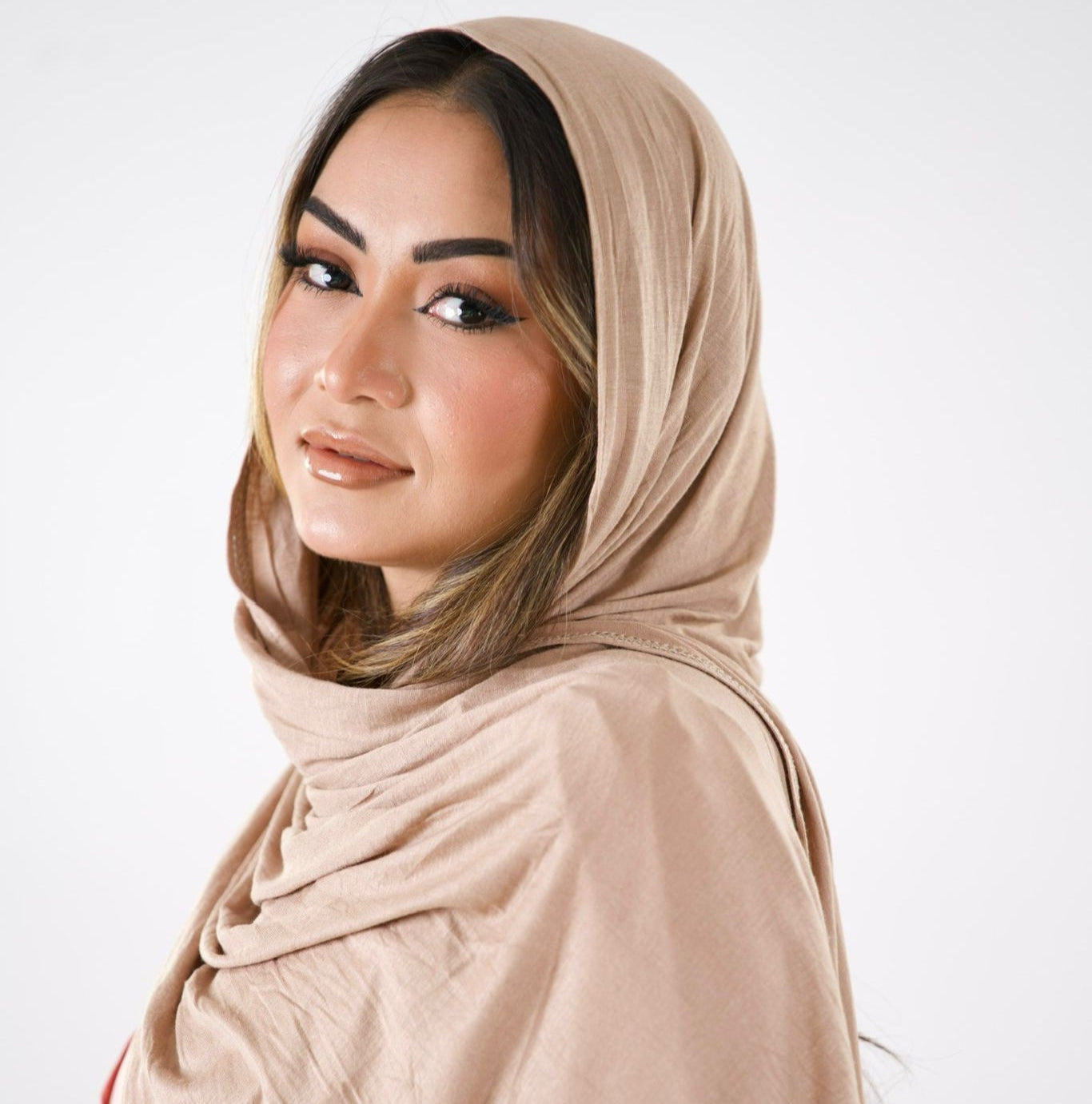 Premium Jersey Hijab — Brittle Toffee