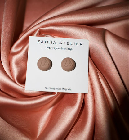 Ultra-Strong No-Snag Hijab Magnets — Matte Toffee