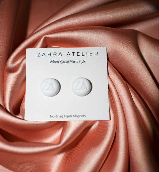 Ultra-Strong No-Snag Hijab Magnets — Matte White