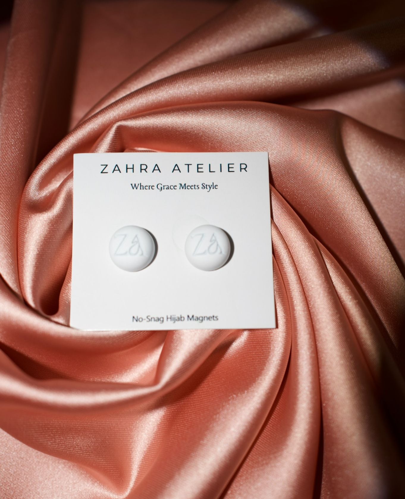 Ultra-Strong No-Snag Hijab Magnets — Matte White