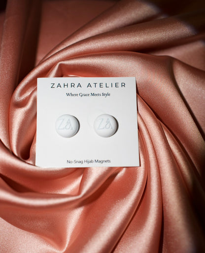 Ultra-Strong No-Snag Hijab Magnets — Matte White