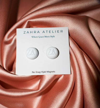Ultra-Strong No-Snag Hijab Magnets — Matte White
