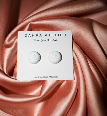 Ultra-Strong No-Snag Hijab Magnets — Matte White
