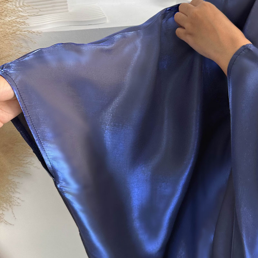 Opaline Butterfly Inner Tie Abaya - Royal Navy