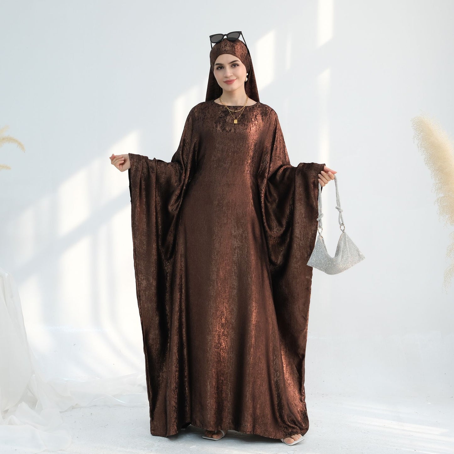 Celestial Mirage Abaya - Arabian Coffee